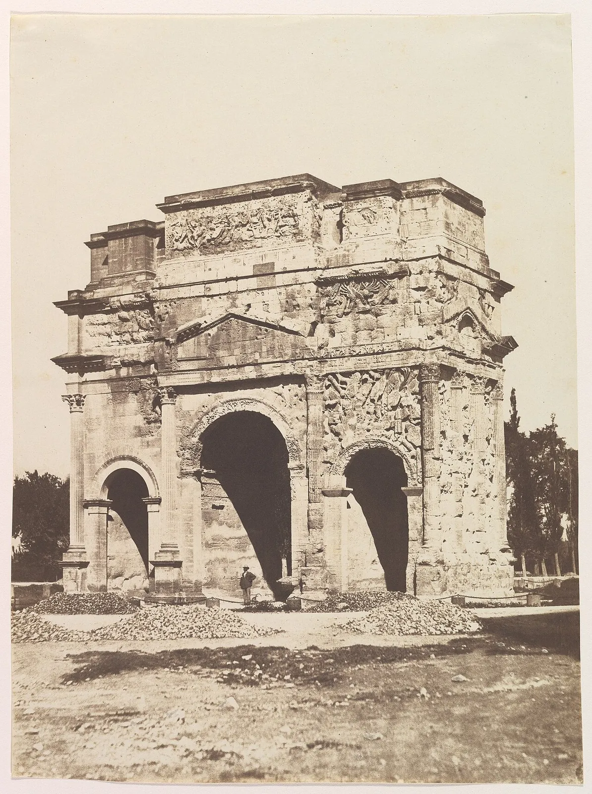 [Roman Arch at Orange] by Edouard Baldus