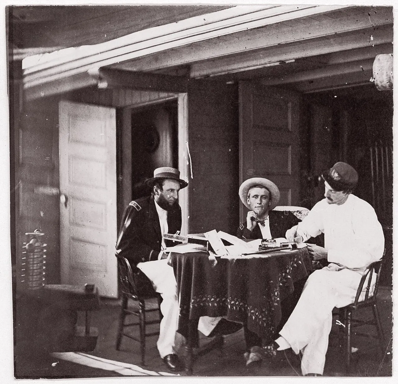 Officers of U.S.S. Hunchback by Mathew B. Brady