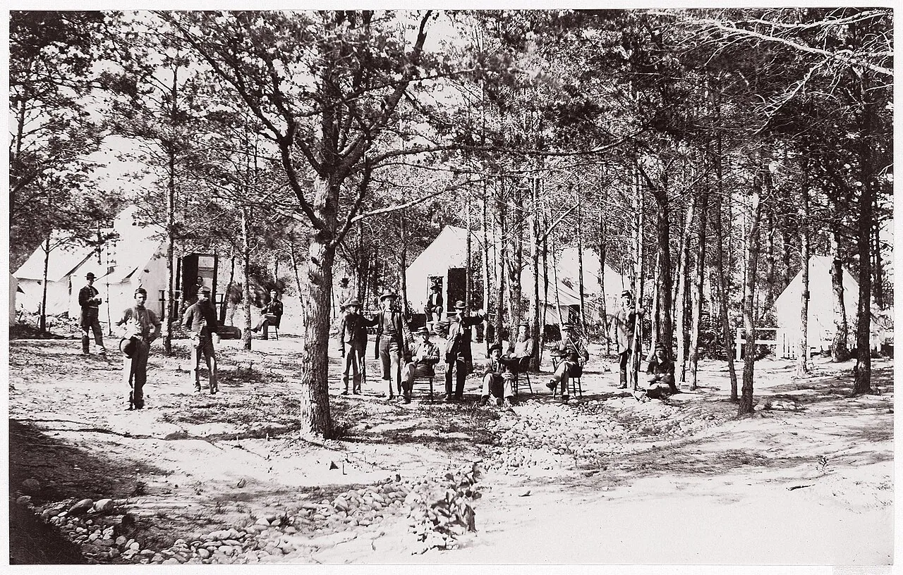 [Convalescent Camp near Alexandria, Virginia] by Mathew B. Brady