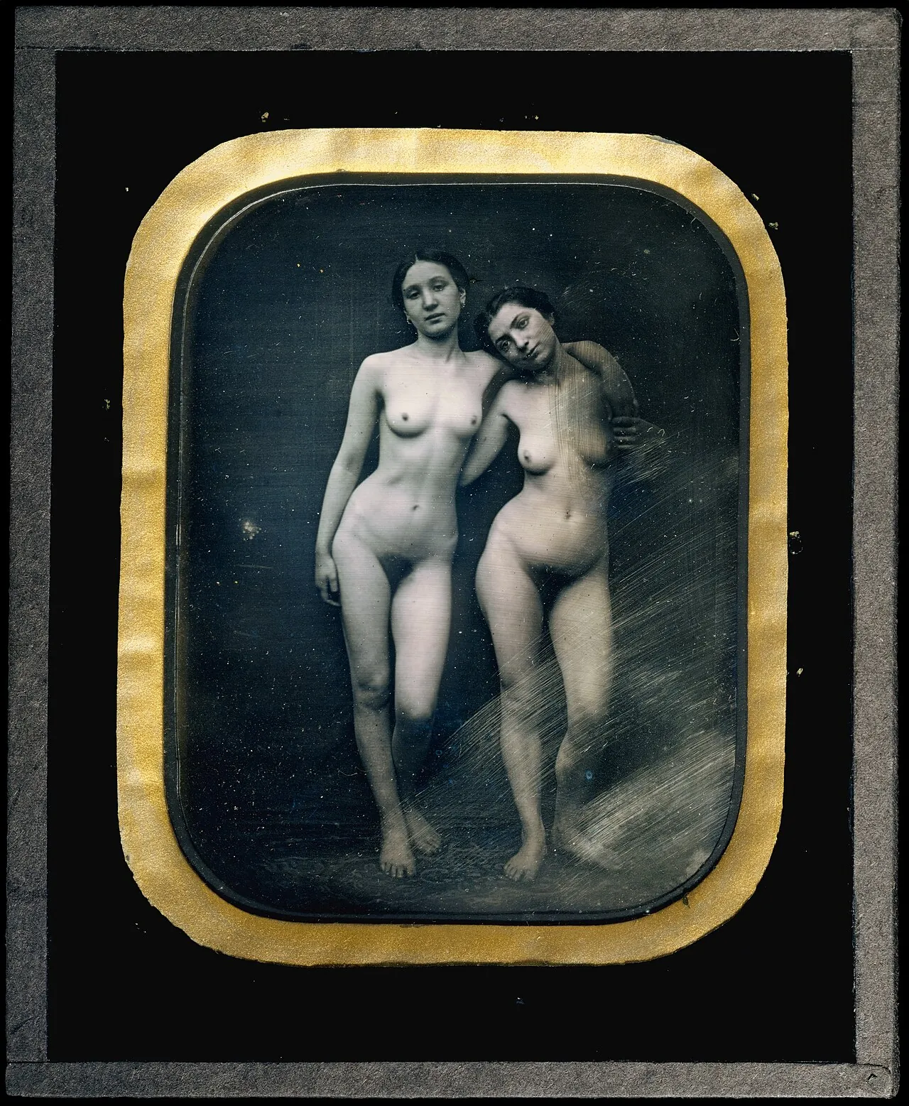 [Two Standing Female Nudes] by Félix-Jacques-Antoine Moulin