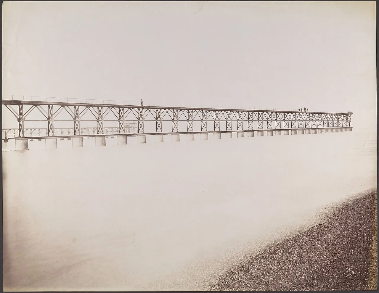 Tubular Jetty, Mouth of the Adour, Port of Bayonne by Louis Lafon