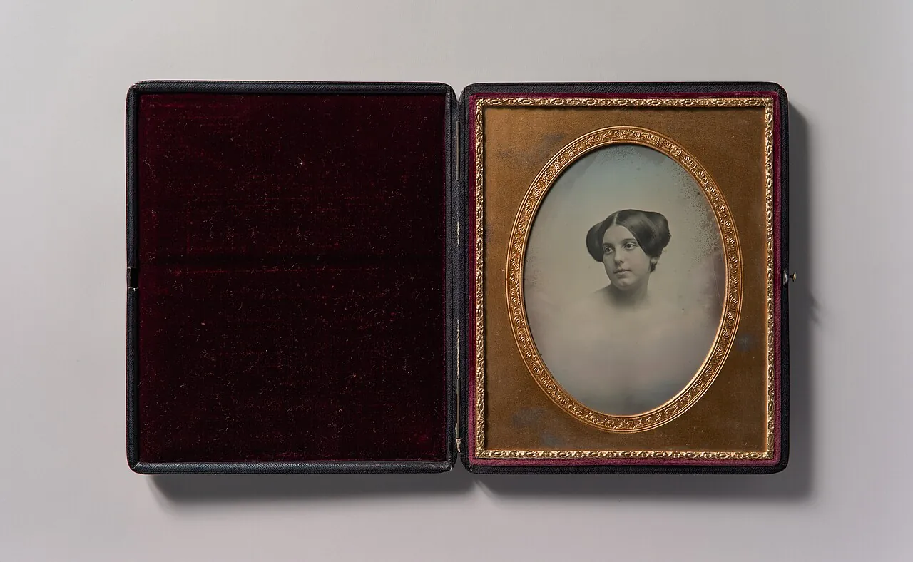 [Young Woman with Hair Styled in Two Buns] by Albert Sands Southworth