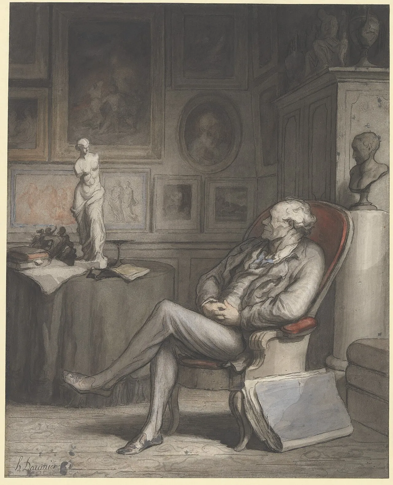 The Connoisseur by Honoré Daumier