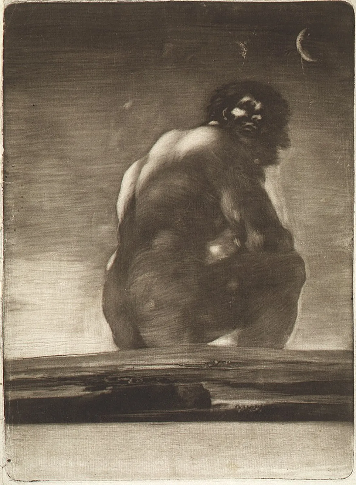 Seated Giant by Goya (Francisco de Goya y Lucientes)