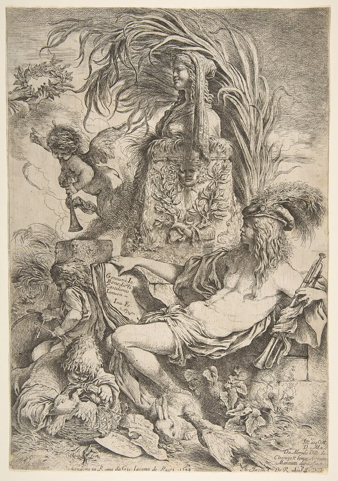 The Genius of Castiglione by Giovanni Benedetto Castiglione (Il Grechetto)