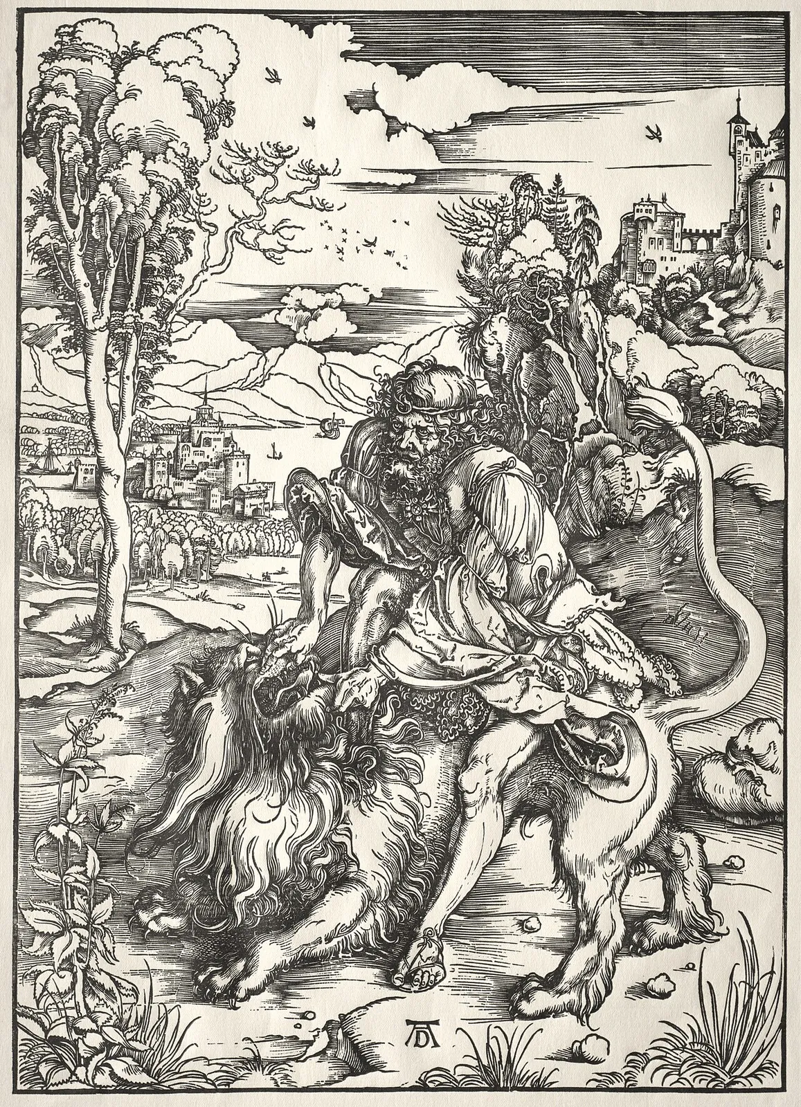 Samson Rending the Lion by Albrecht Dürer