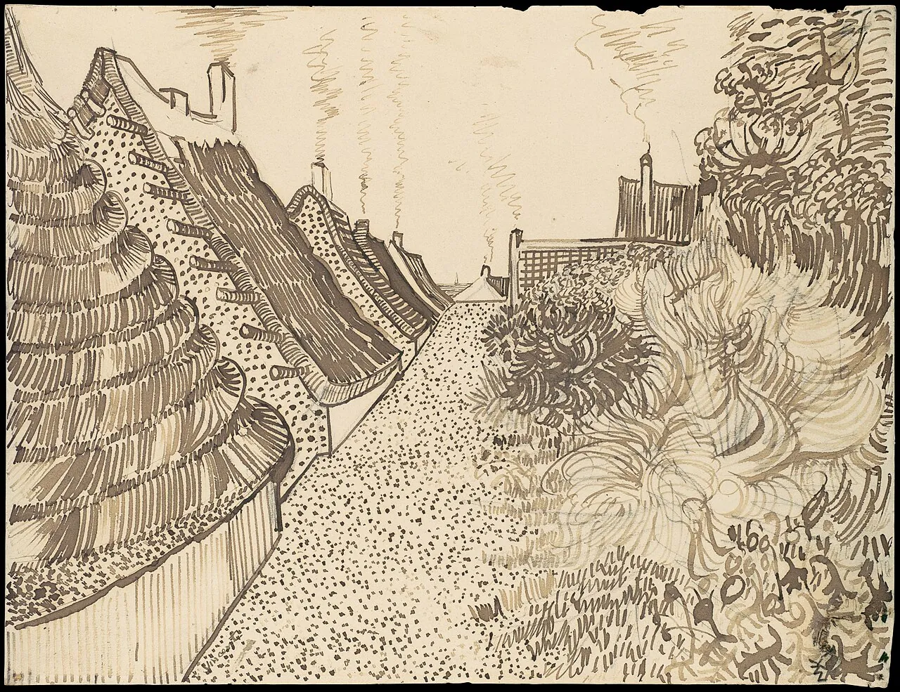 Street in Saintes-Maries-de-la-Mer by Vincent van Gogh