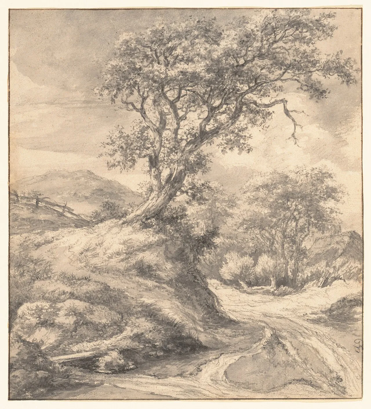 Dune Landscape with Oak Tree by Jacob van Ruisdael