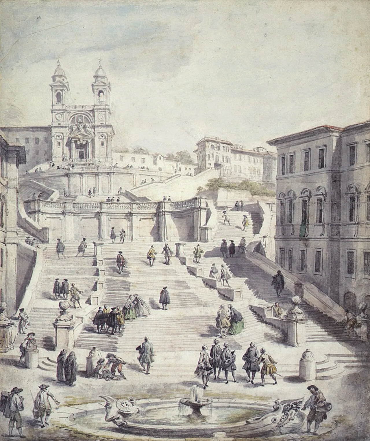 Scalinata della Trinità dei Monti by Giovanni Paolo Panini