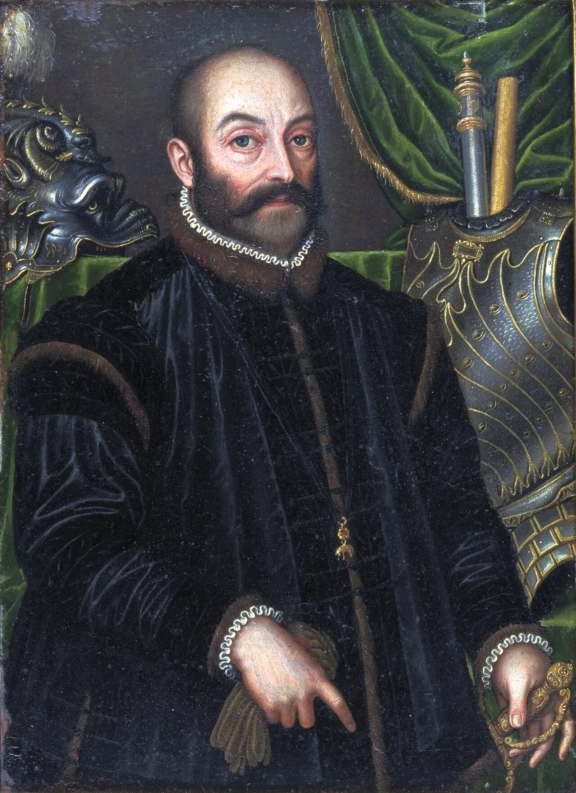 Guidobaldo II della Rovere, Duke of Urbino (1514–1574), With his Armor by Filippo Negroli by Unknown artist
