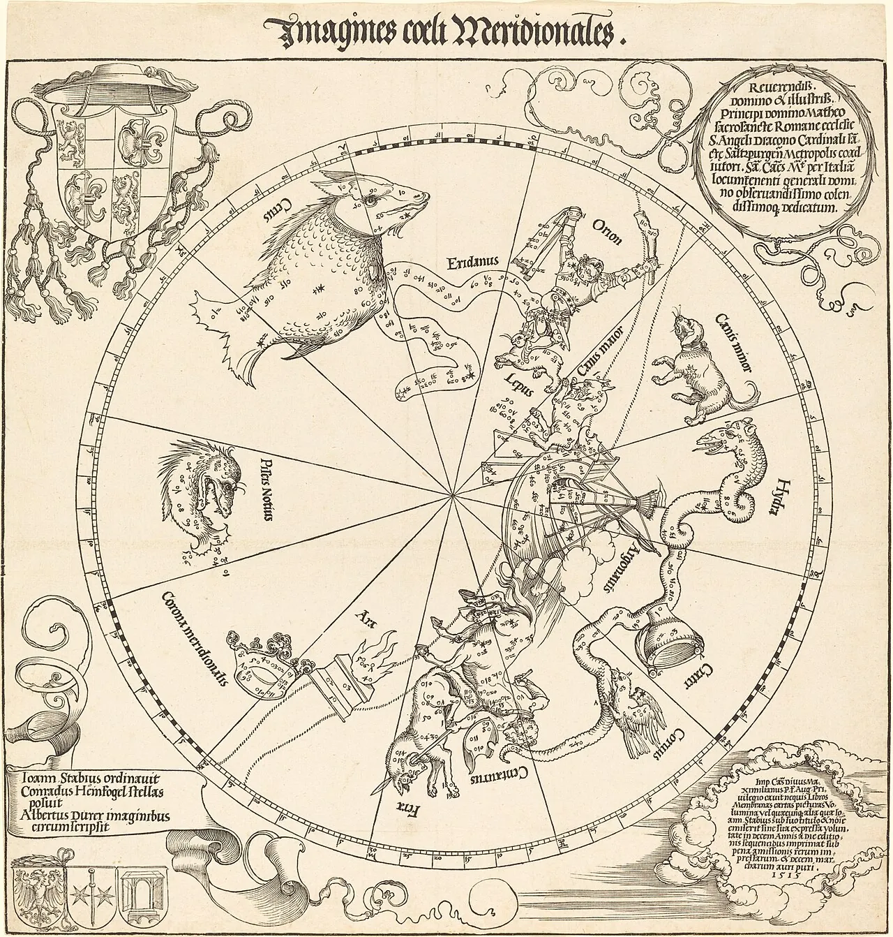 The Celestial Globe-Southern Hemisphere by Albrecht Dürer