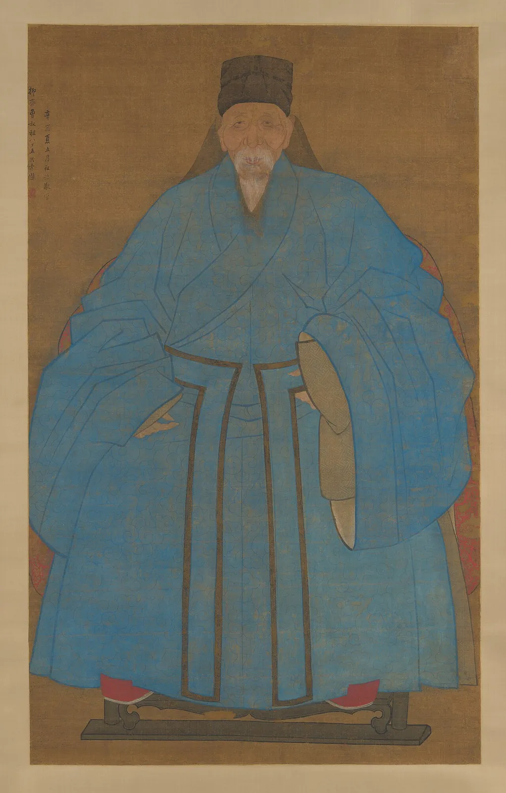 明 阮祖德 抑齋曾叔祖八十五齡壽像 軸|Portrait of the Artist's Great-Granduncle Yizhai at the Age of Eighty-Five by Ruan Zude