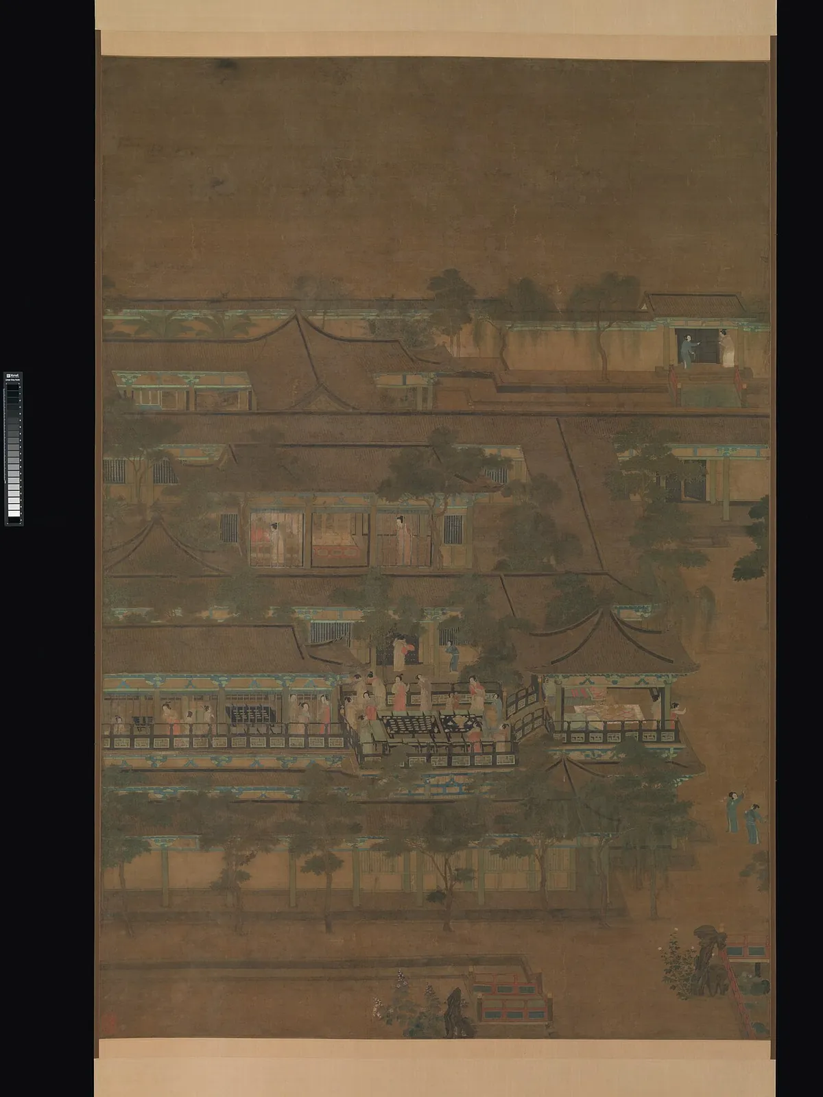 五代/北宋 佚名 乞巧圖 軸|Palace banquet by Unidentified artist