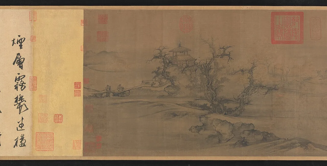 北宋    郭熙    樹色平遠圖    卷  |Old Trees, Level Distance by Guo Xi