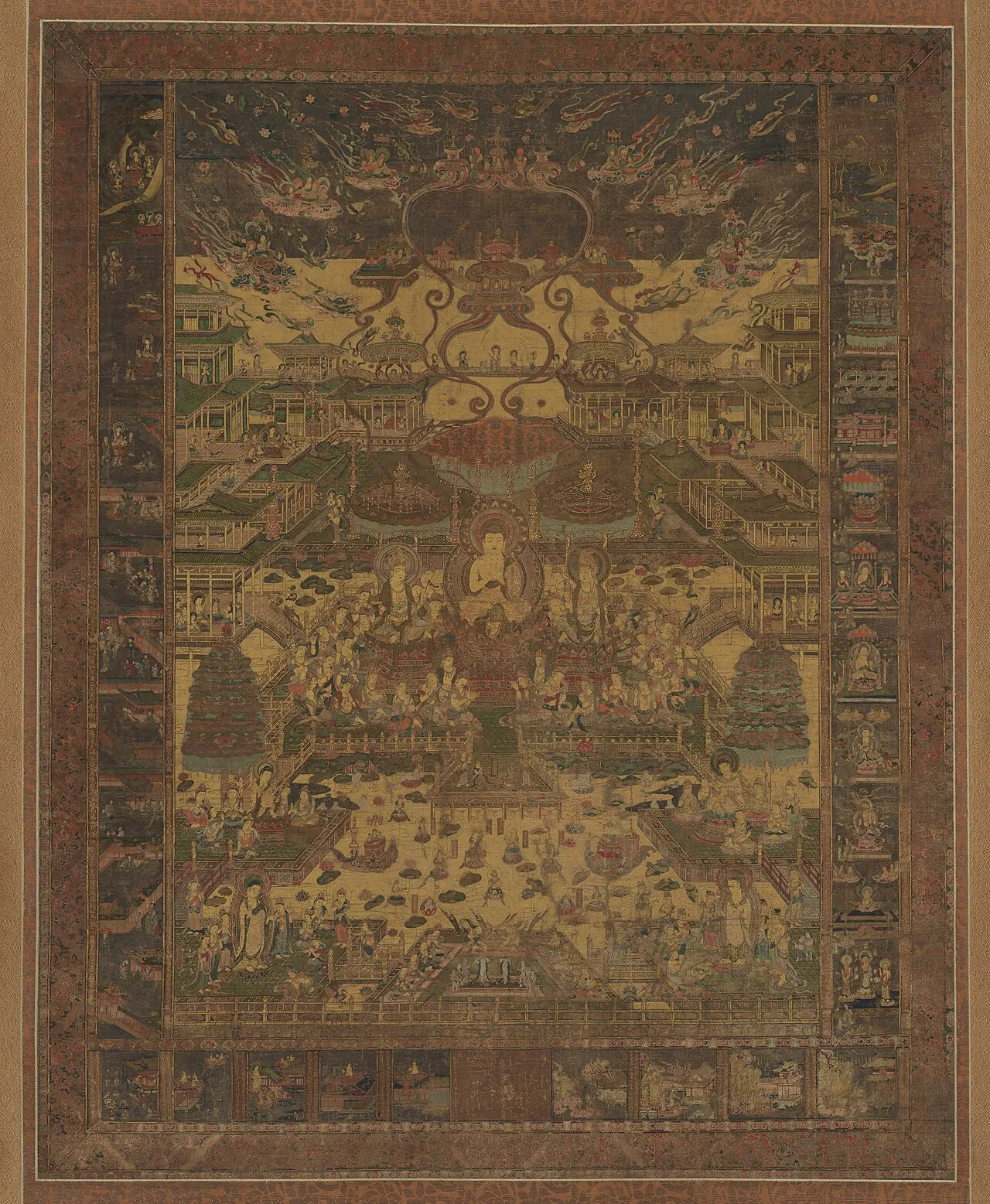 当麻曼荼羅図|Taima Mandala by Unknown artist