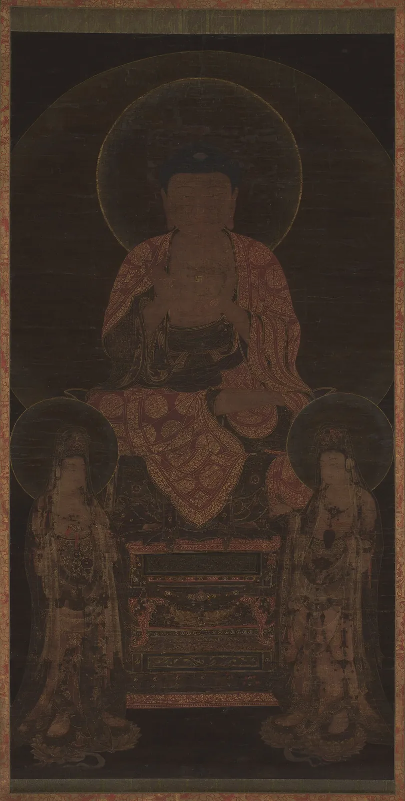 아미타삼존도  고려|阿彌陀三尊圖  高麗|Amitabha triad by Unidentified artist