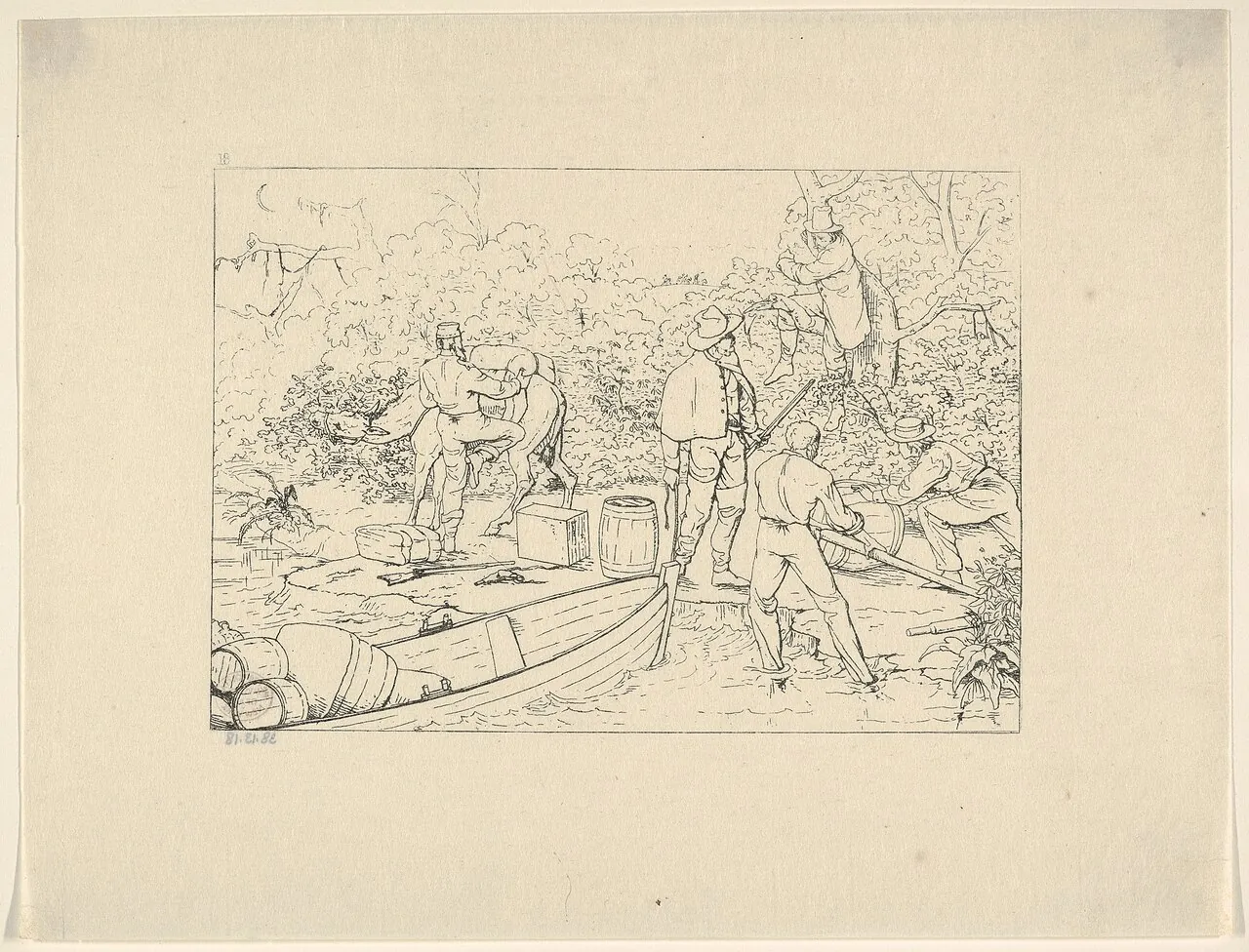 Smuggling of Medicines into the South (from Confederate War Etchings) by Adalbert John Volck
