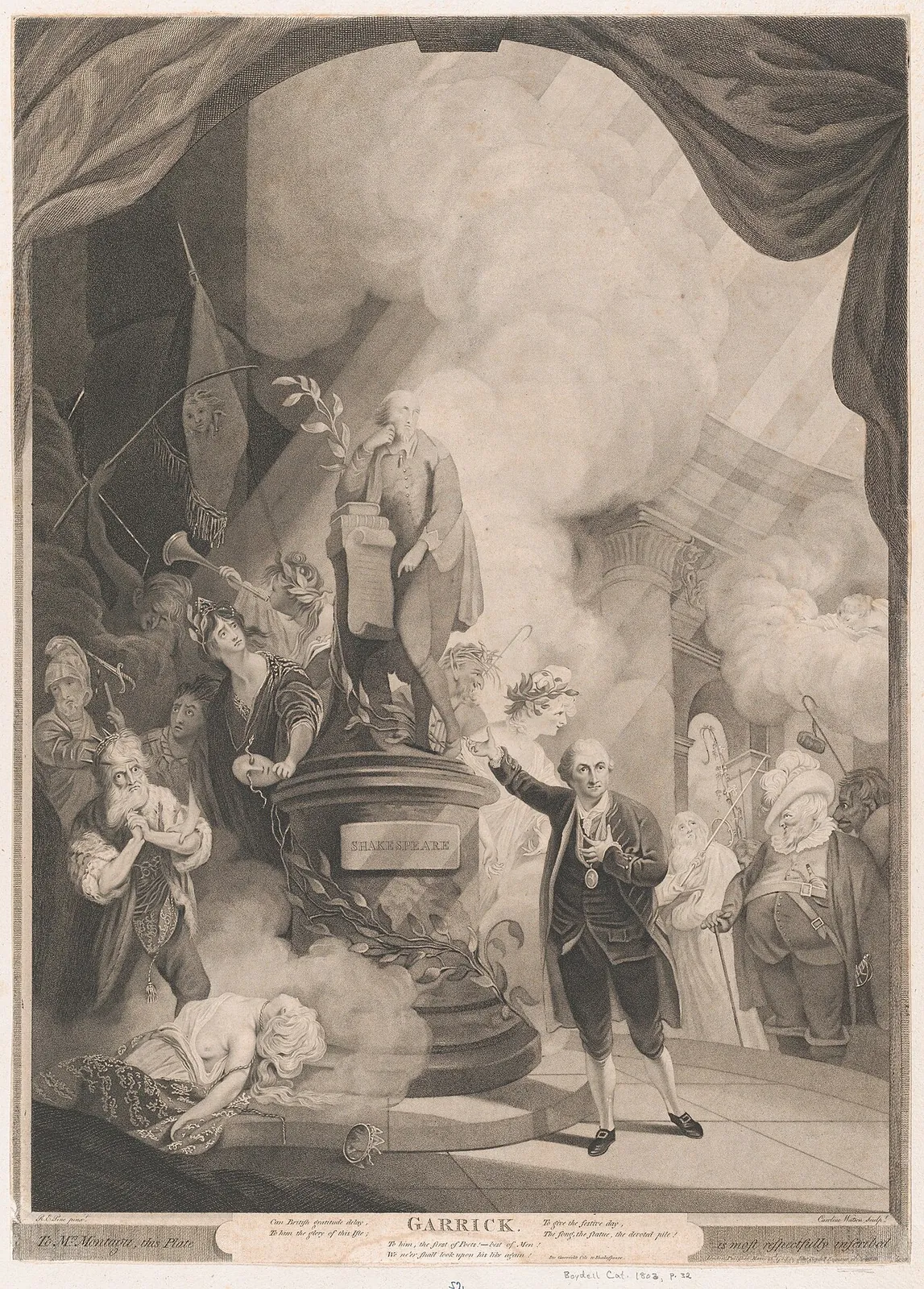 Garrick Speaking the Jubilee Ode by Caroline Watson