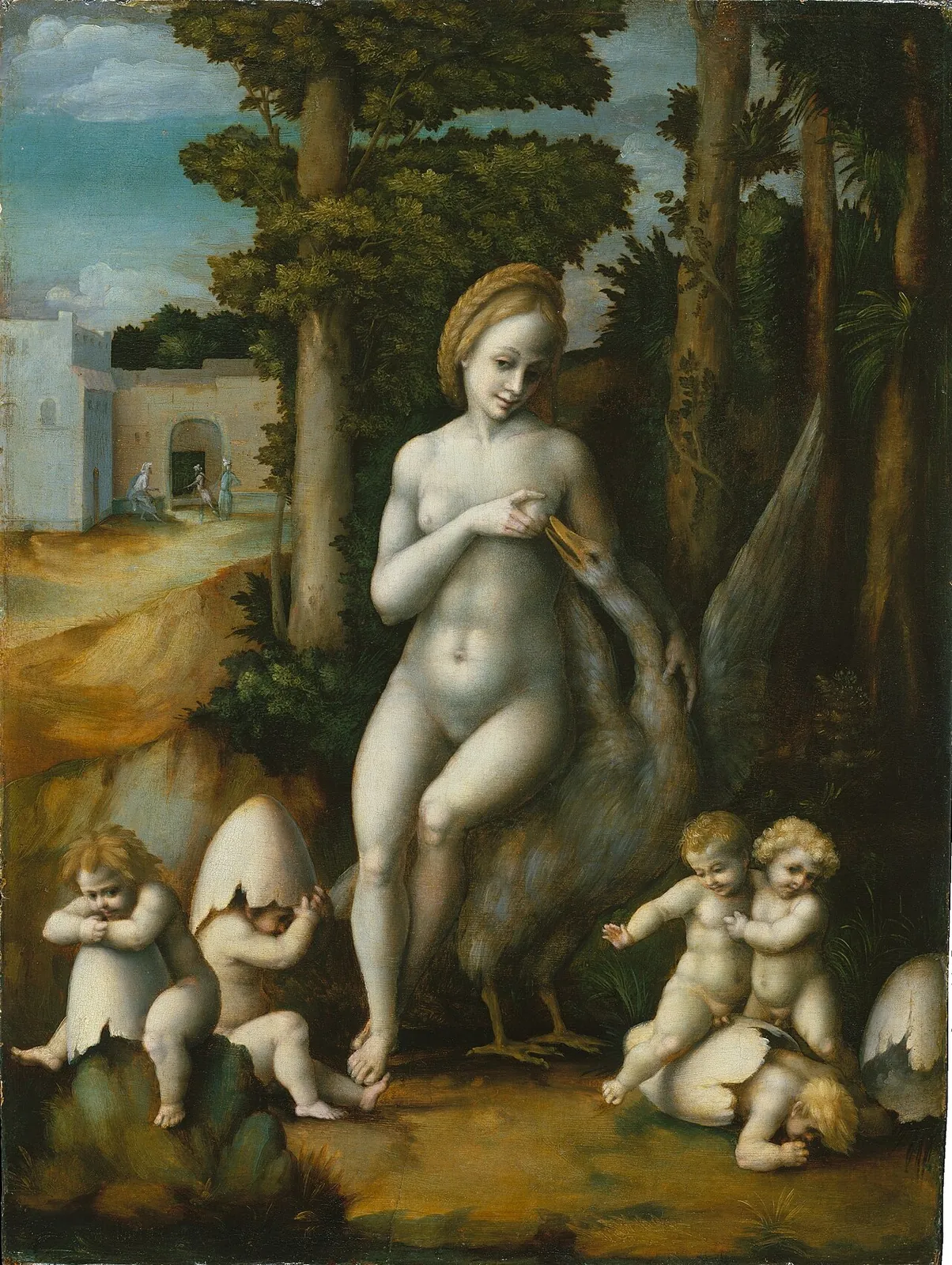 Leda and the Swan by Bachiacca (Francesco d'Ubertino Verdi)