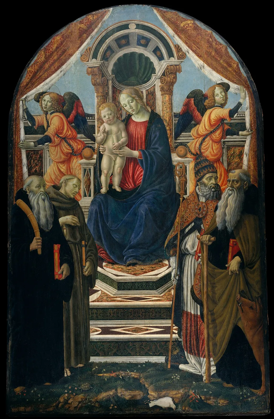 Madonna and Child Enthroned with Saints and Angels by Francesco Botticini (Francesco di Giovanni)