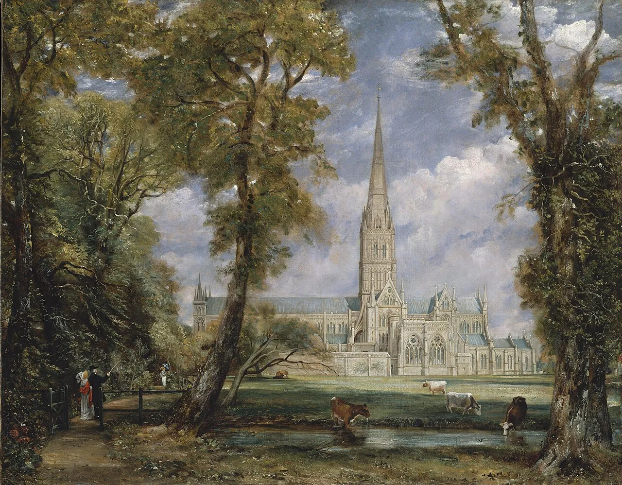 Salisbury Cathedral from the Bishop's Grounds by John Constable