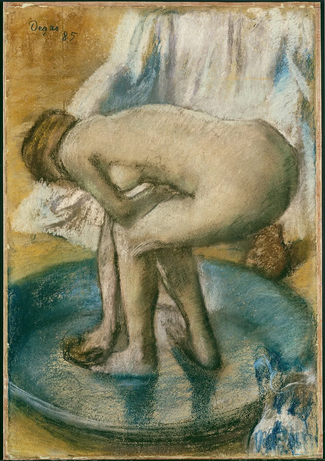 Woman Bathing in a Shallow Tub by Edgar Degas