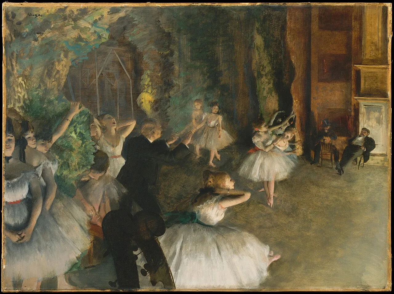 The Rehearsal of the Ballet Onstage by Edgar Degas