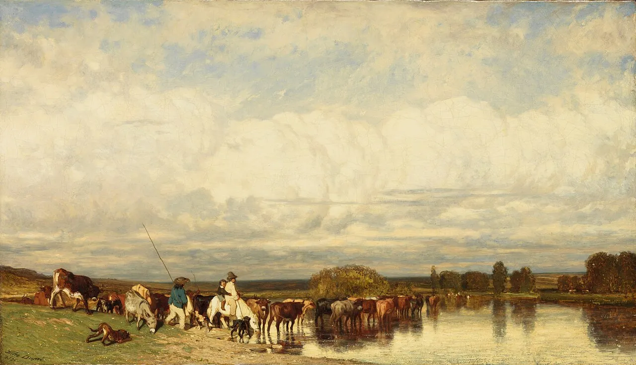 Cows Crossing a Ford by Jules Dupré