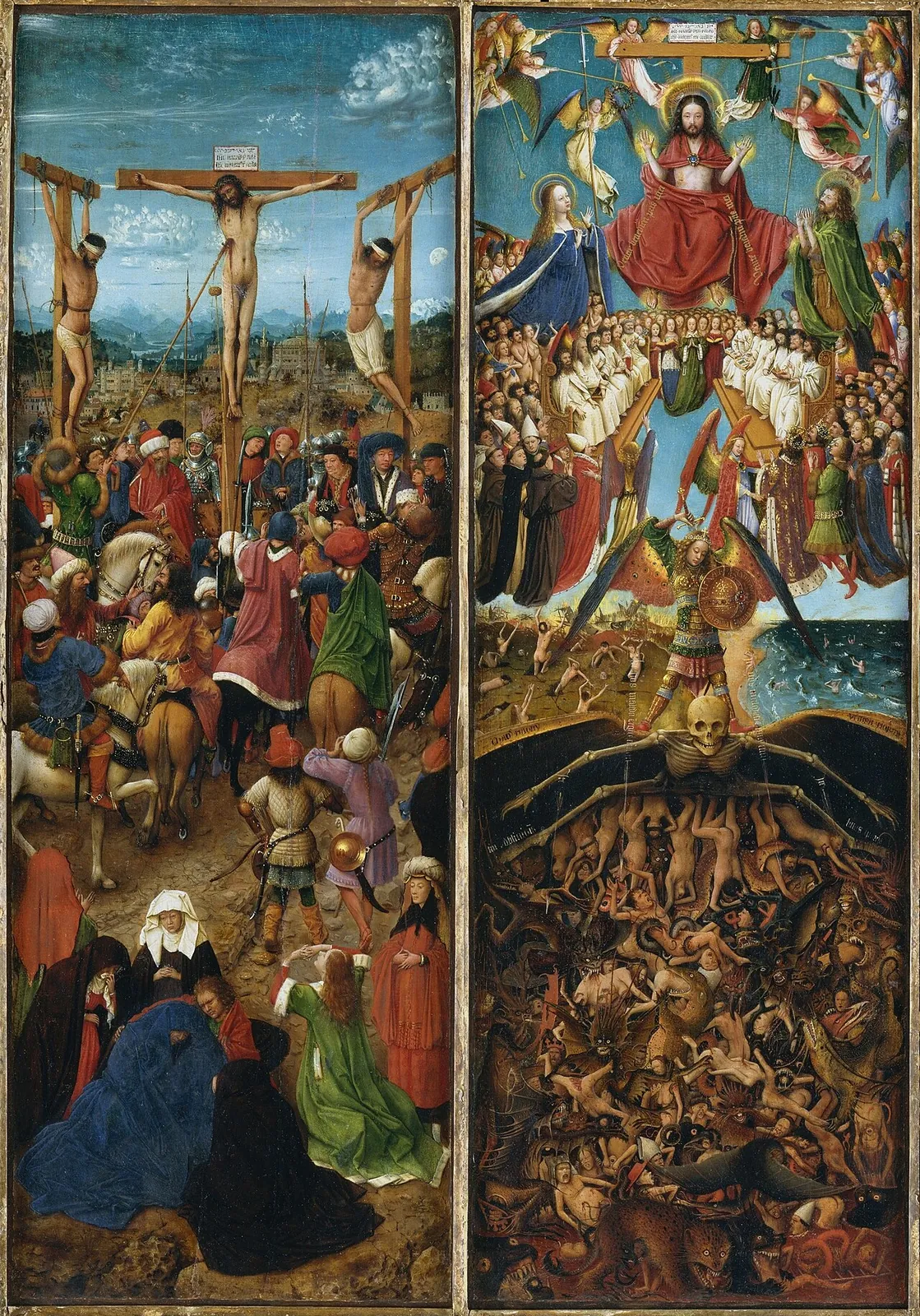 The Crucifixion; The Last Judgment by Jan van Eyck