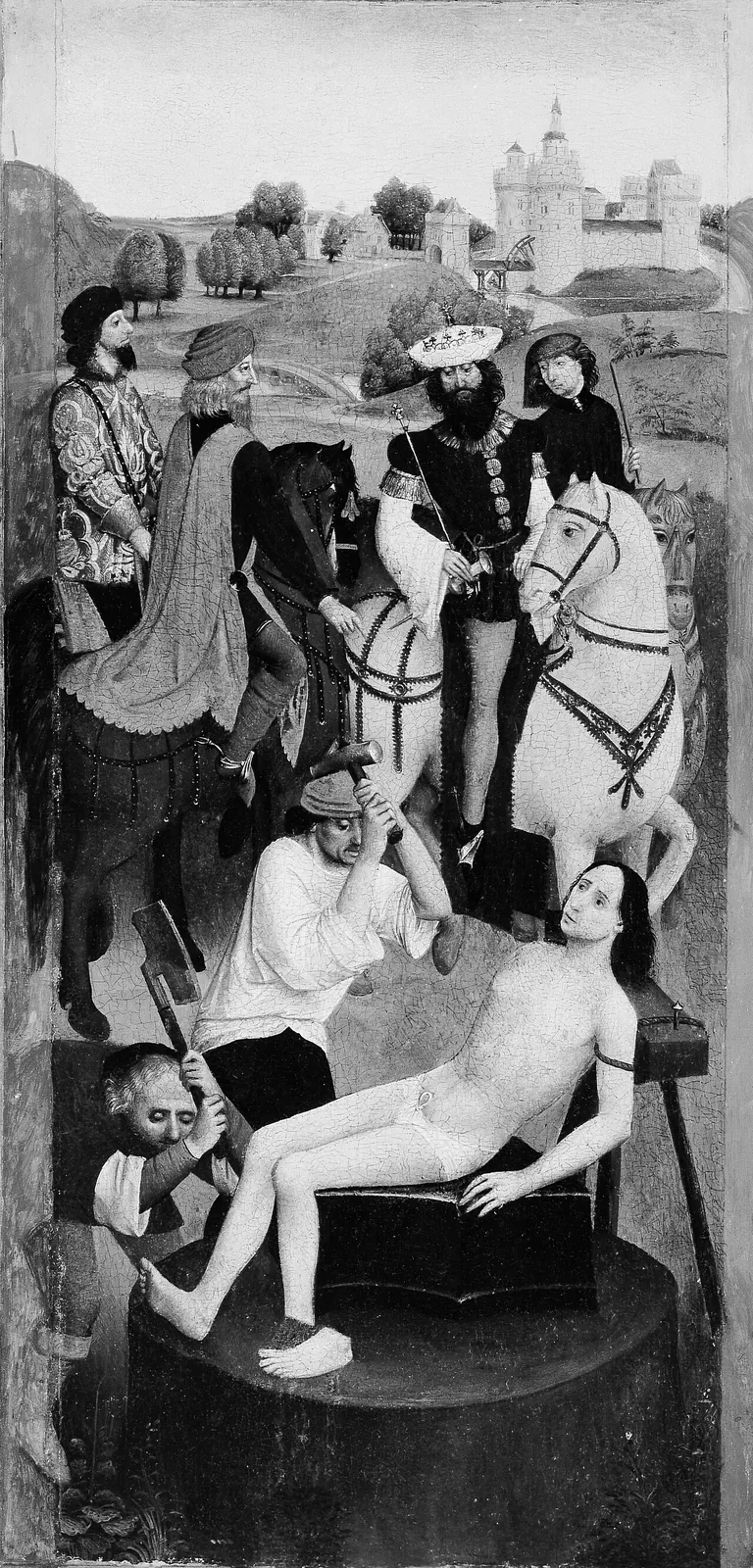 The Martyrdom of Saint Adrian; The Martyrdom of Two Saints, Possibly Ache and Acheul by Northern French Painter