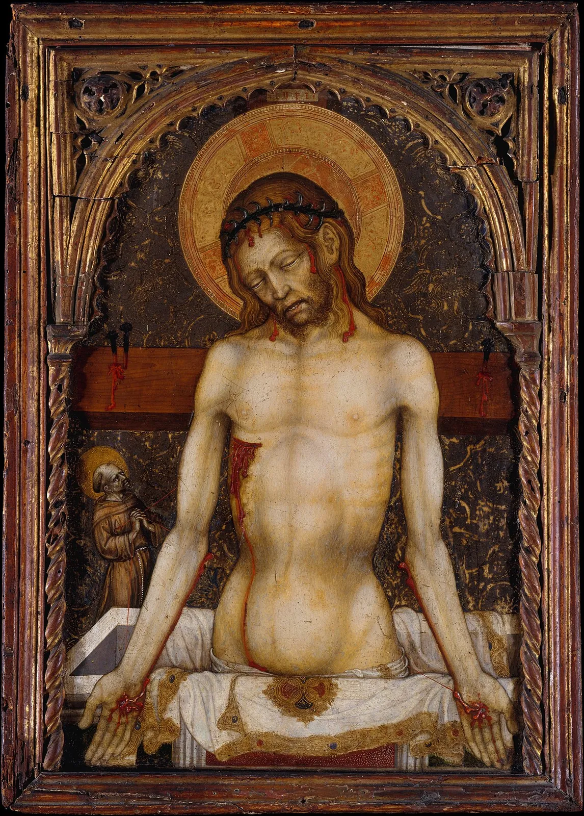 The Man of Sorrows by Michele Giambono (Michele Giovanni Bono)