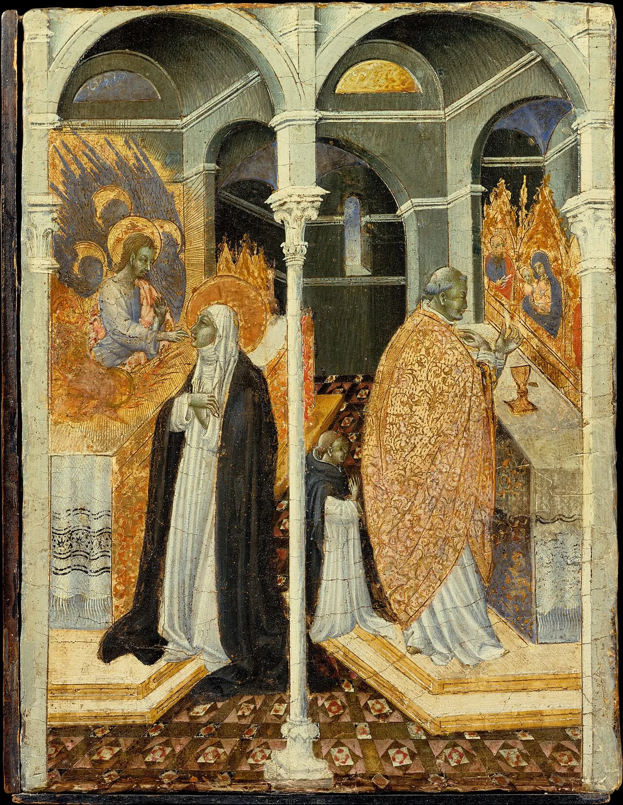 The Miraculous Communion of Saint Catherine of Siena by Giovanni di Paolo (Giovanni di Paolo di Grazia)