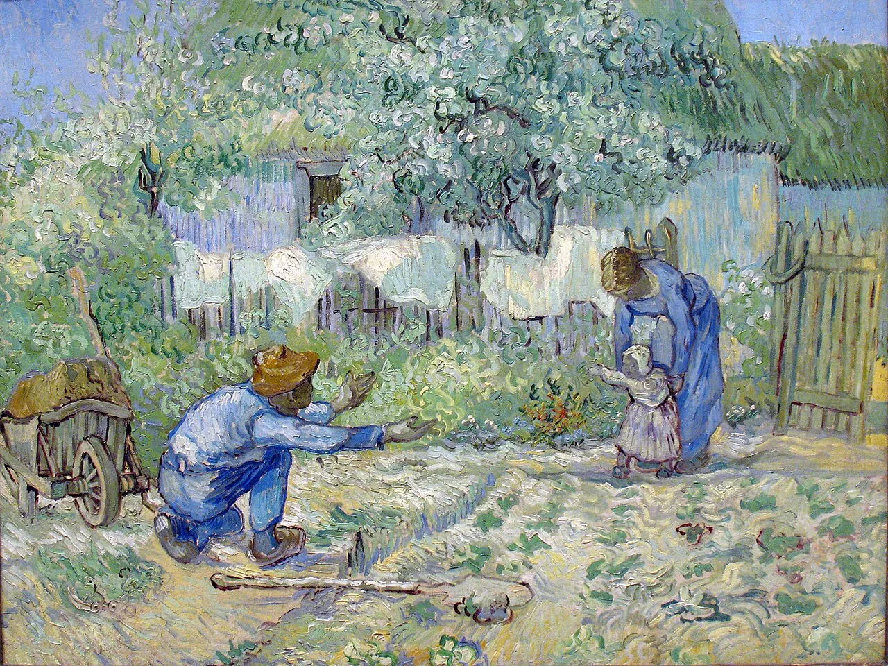 First Steps, after Millet by Vincent van Gogh