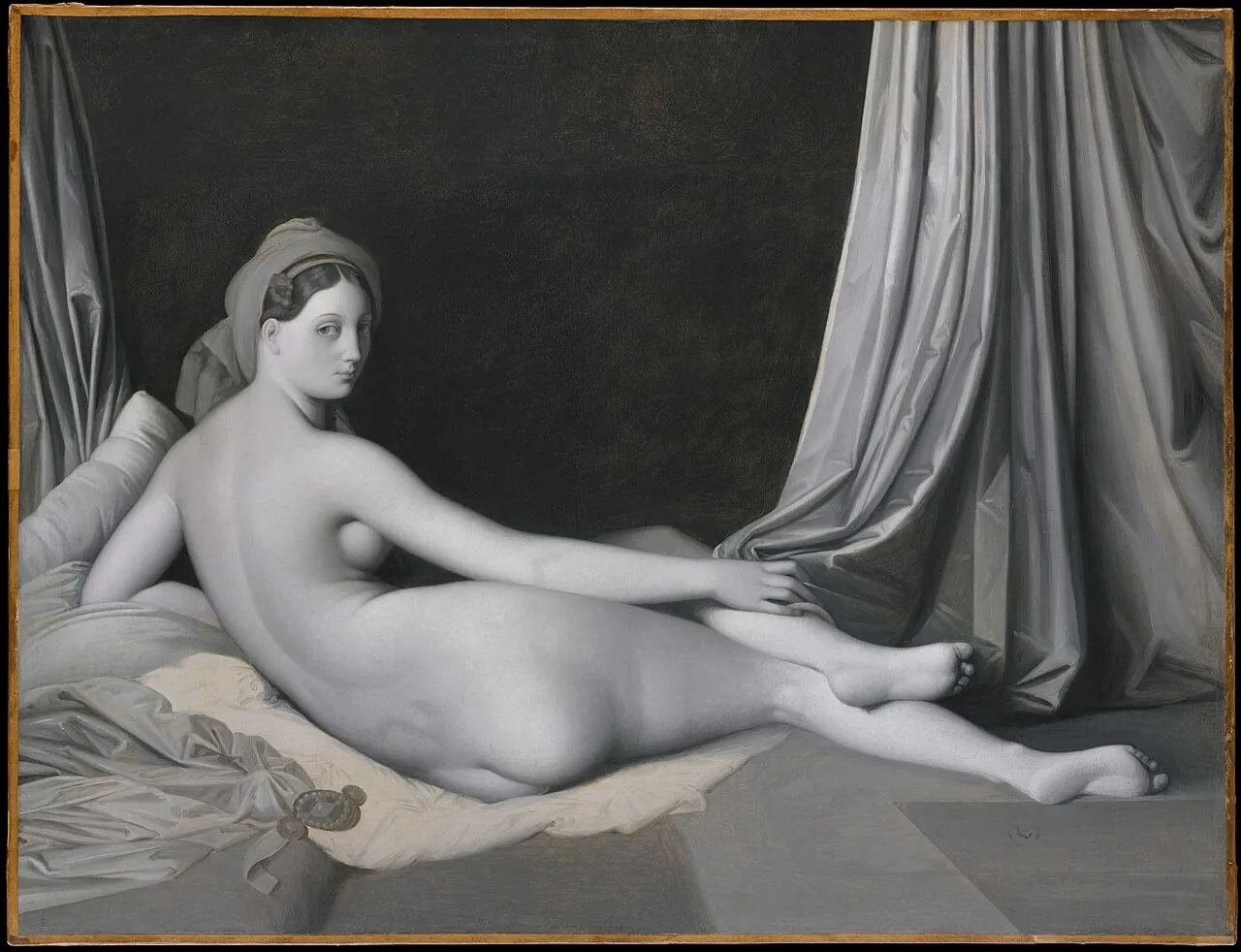 Odalisque in Grisaille by Jean Auguste Dominique Ingres