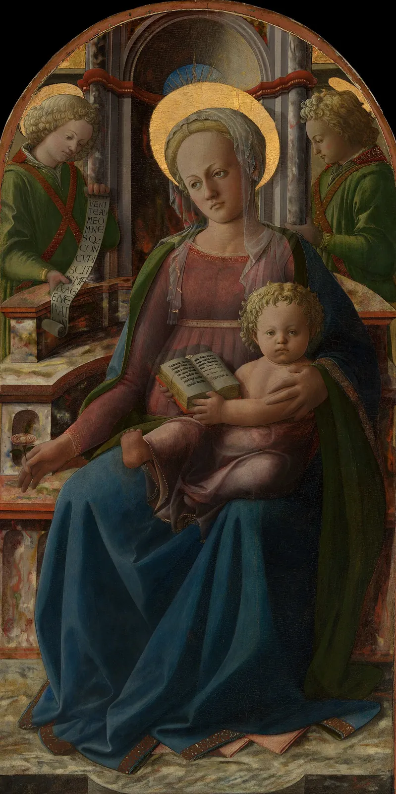 Madonna and Child Enthroned with Two Angels by Fra Filippo Lippi