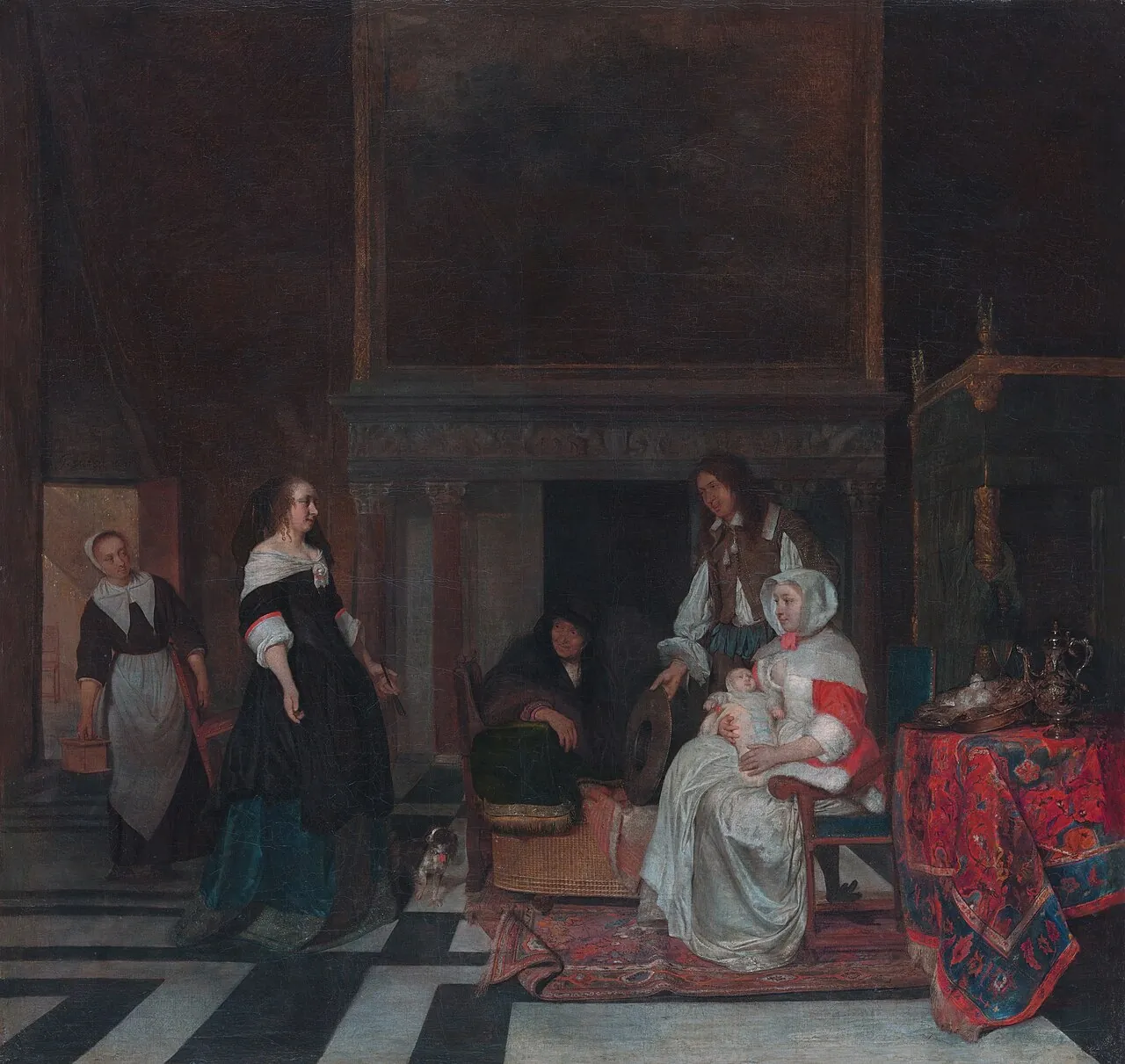 The Visit to the Nursery by Gabriël Metsu