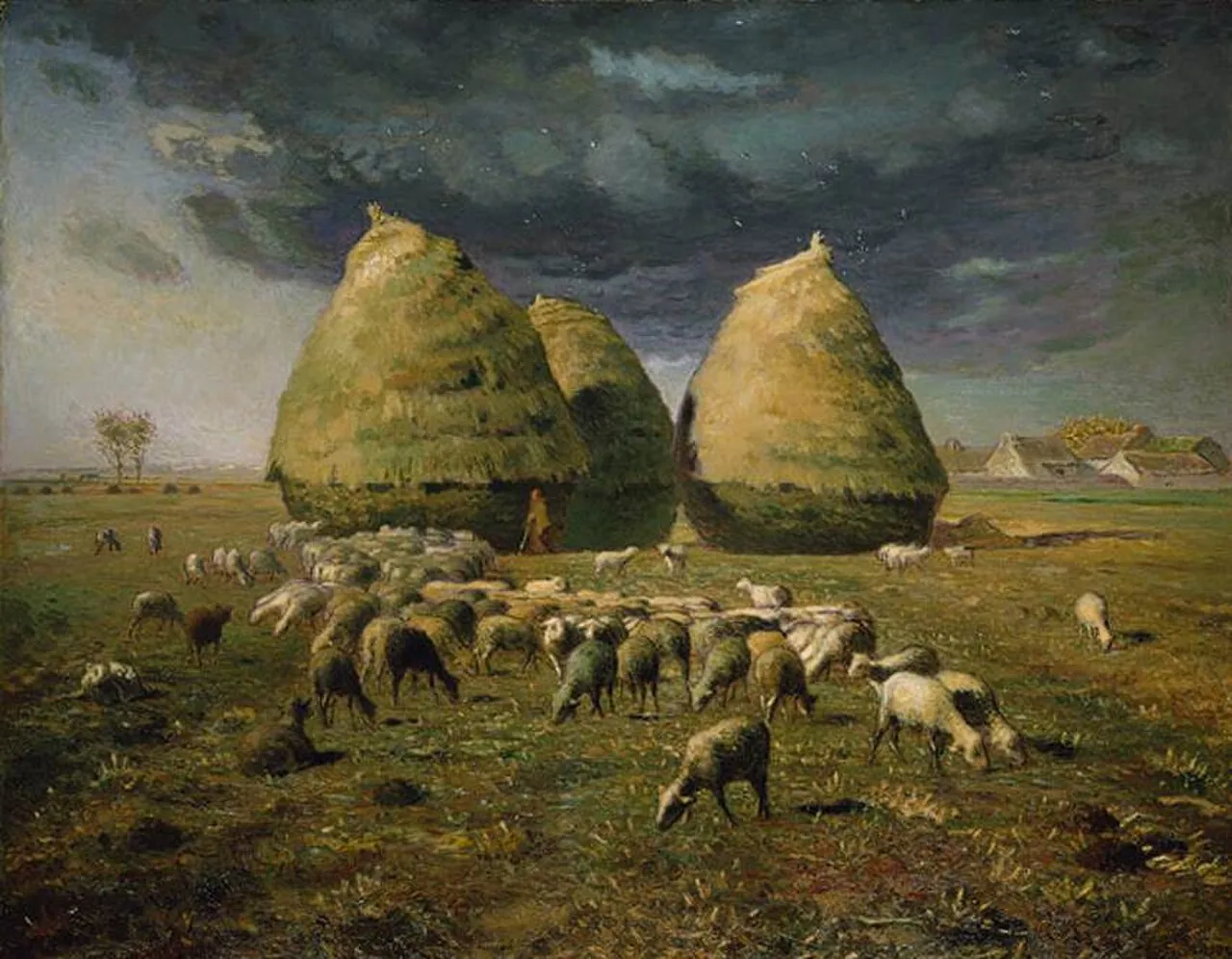 Haystacks: Autumn by Jean-François Millet