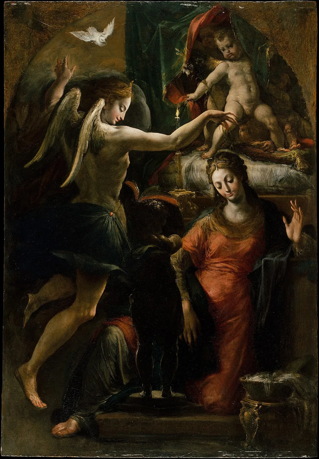 The Annunciation by Girolamo Mazzola Bedoli