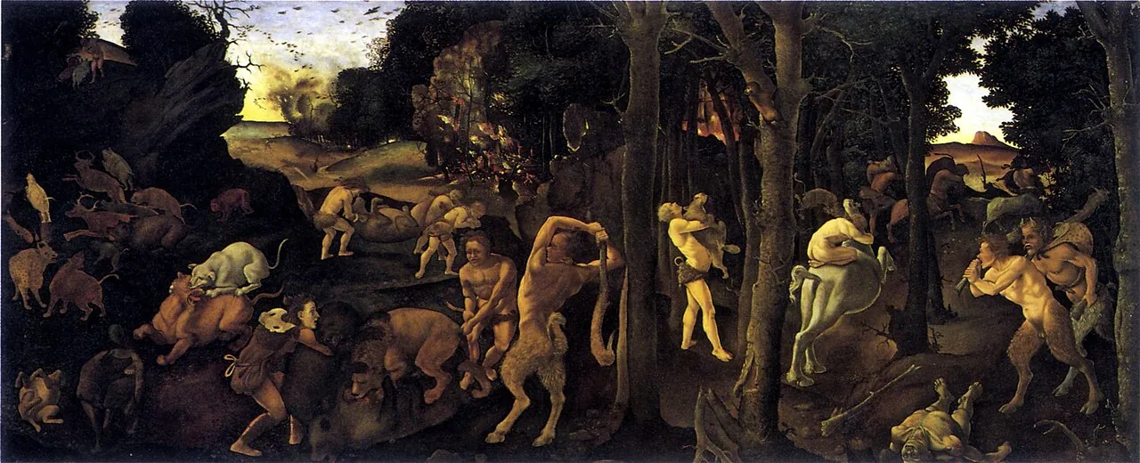 A Hunting Scene by Piero di Cosimo (Piero di Lorenzo di Piero d'Antonio)