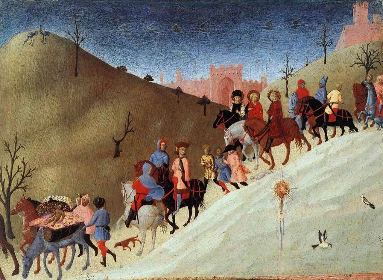 The Journey of the Magi by Sassetta (Stefano di Giovanni)