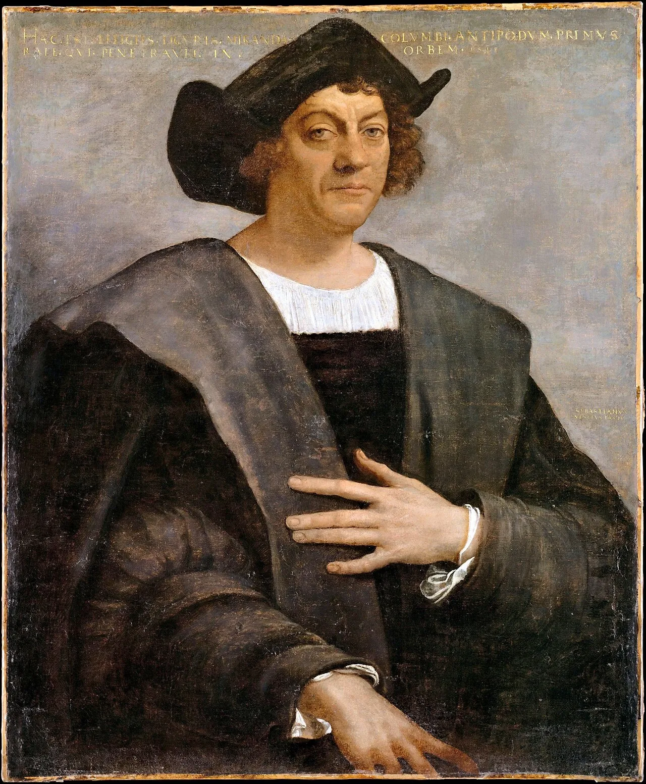 Portrait of a Man, Said to be Christopher Columbus (born about 1446, died 1506) by Sebastiano del Piombo (Sebastiano Luciani)