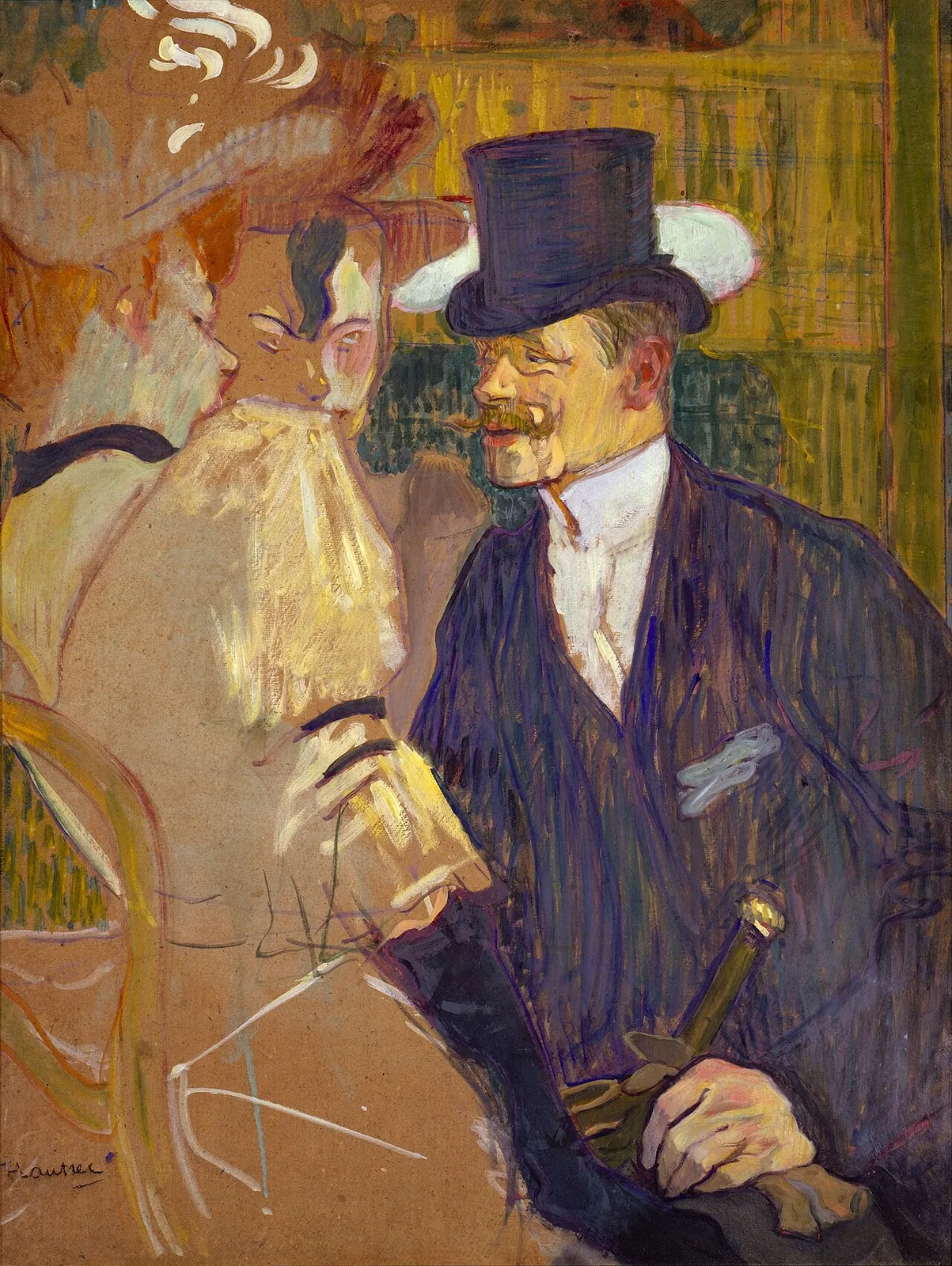 The Englishman (William Tom Warrener, 1861–1934) at the Moulin Rouge by Henri de Toulouse-Lautrec