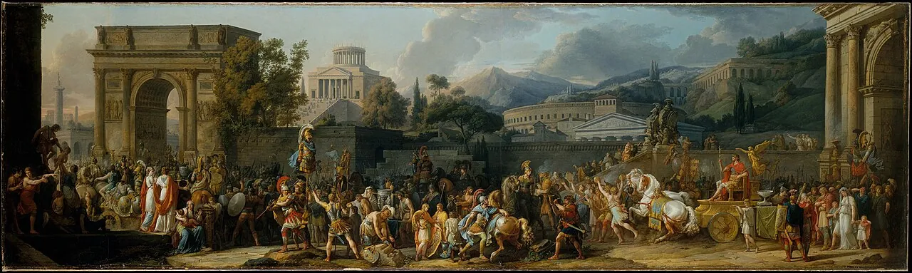 The Triumph of Aemilius Paulus by Carle (Antoine Charles Horace) Vernet