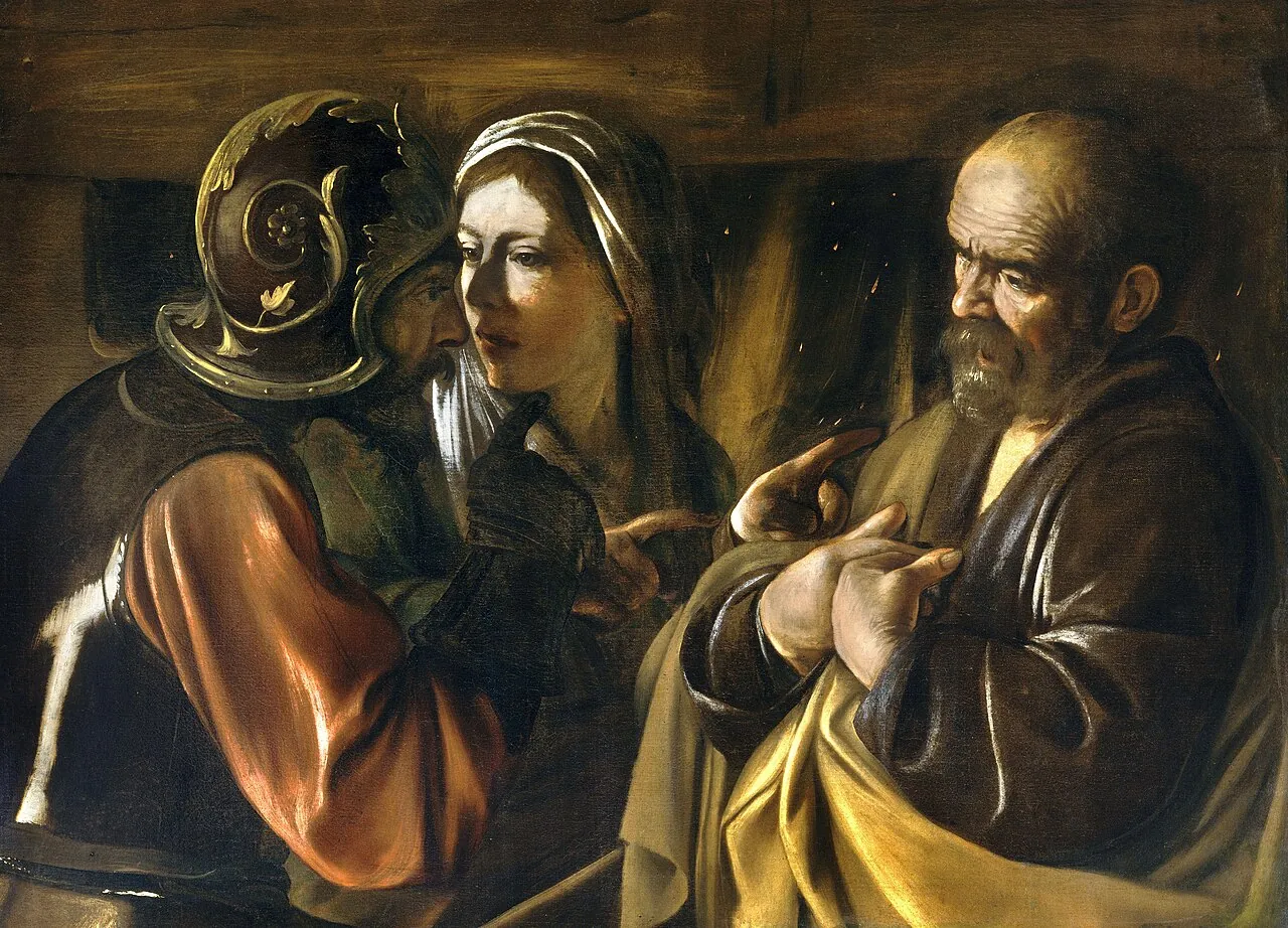 The Denial of Saint Peter by Caravaggio (Michelangelo Merisi)