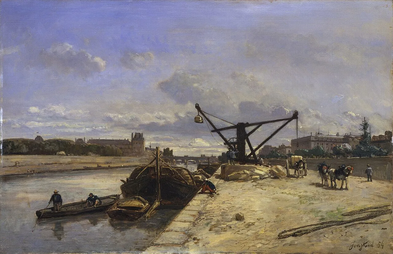 View from the Quai d'Orsay by Johan Barthold Jongkind