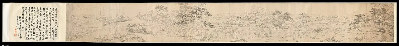 清 郎世寧	百駿圖白描稿 卷|One Hundred Horses by Giuseppe Castiglione