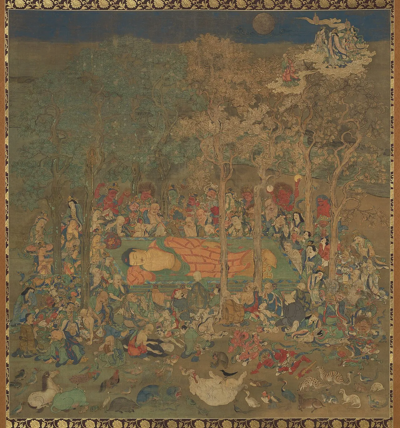 涅槃図|Death of the Historical Buddha (Nehan-zu) by Unknown artist