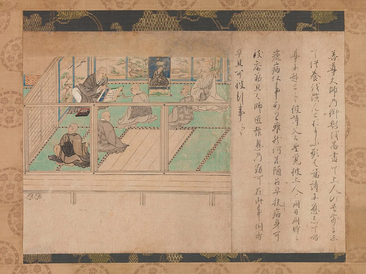 拾遺古徳伝絵断簡|Illustrated Biography of Hōnen (Shūikotokūden-e) by Unknown artist
