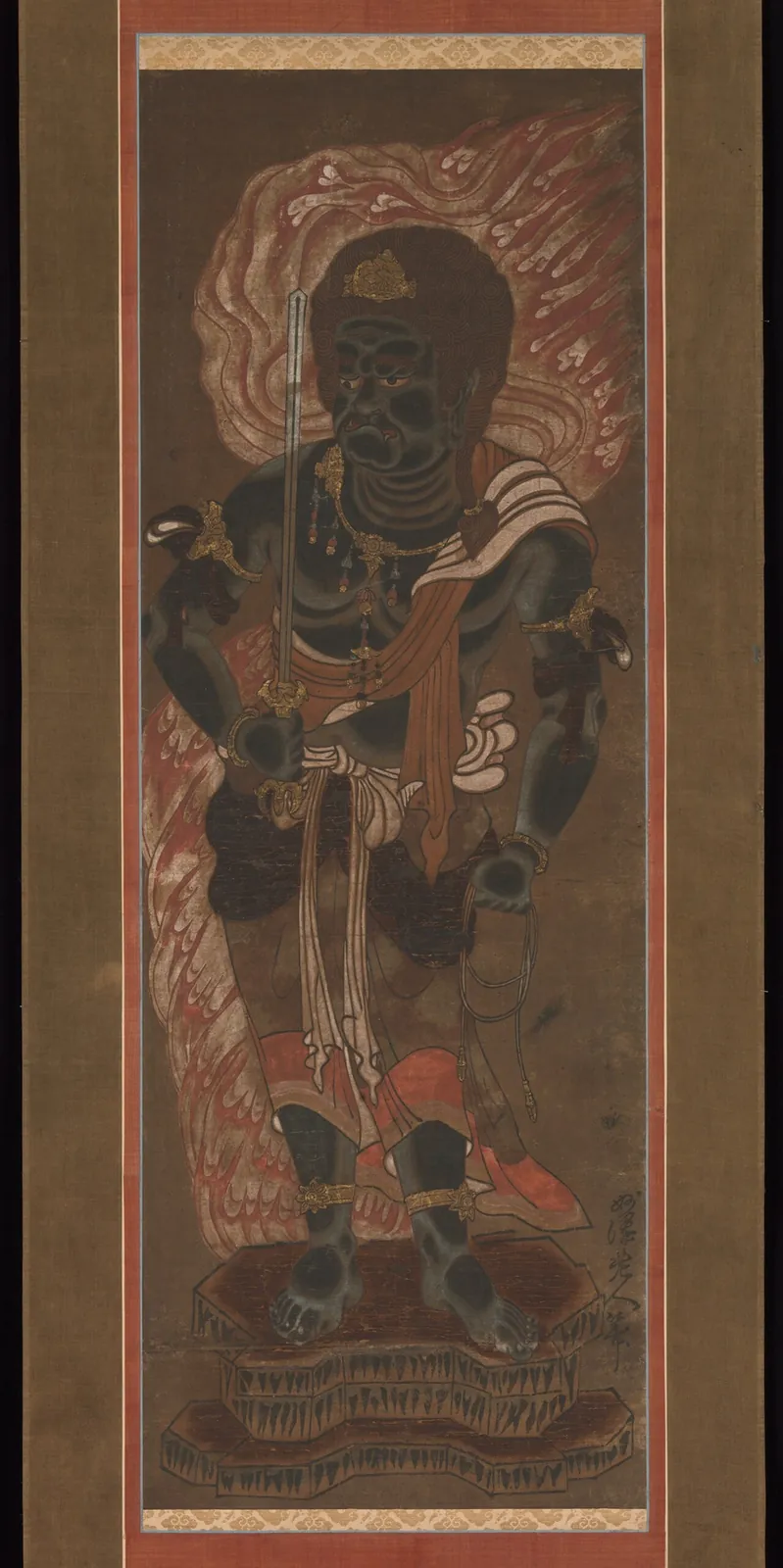 龍湫周沢写　不動明王二童子像|Fudō Myōō and Two Attendants by Ryūshū Shūtaku (Myōtaku)