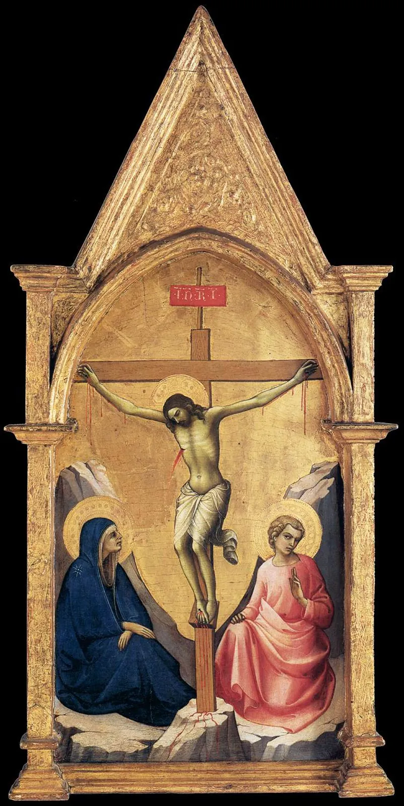 The Crucified Christ between the Virgin and Saint John the Evangelist by Lorenzo Monaco (Piero di Giovanni)